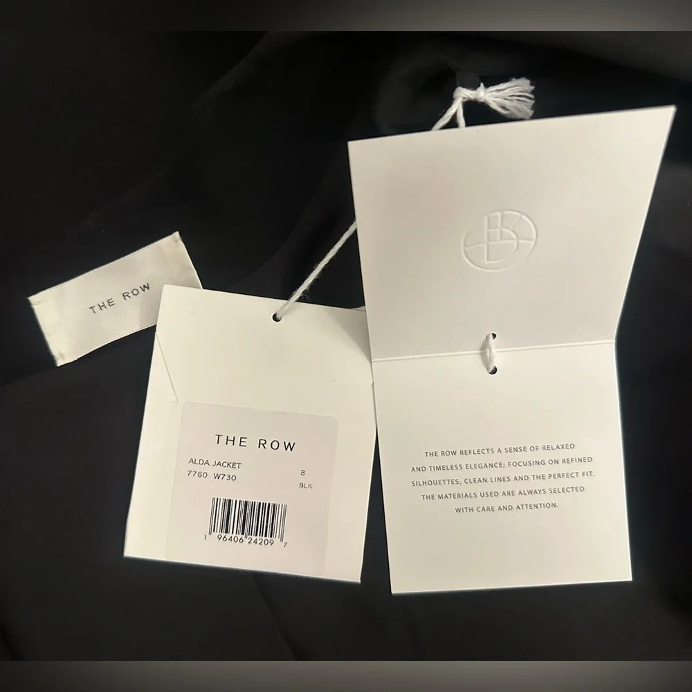 THE ROW black Alda blazer jacket double breasted shawl lapels New w/tags $2800 - Picture 12 of 16